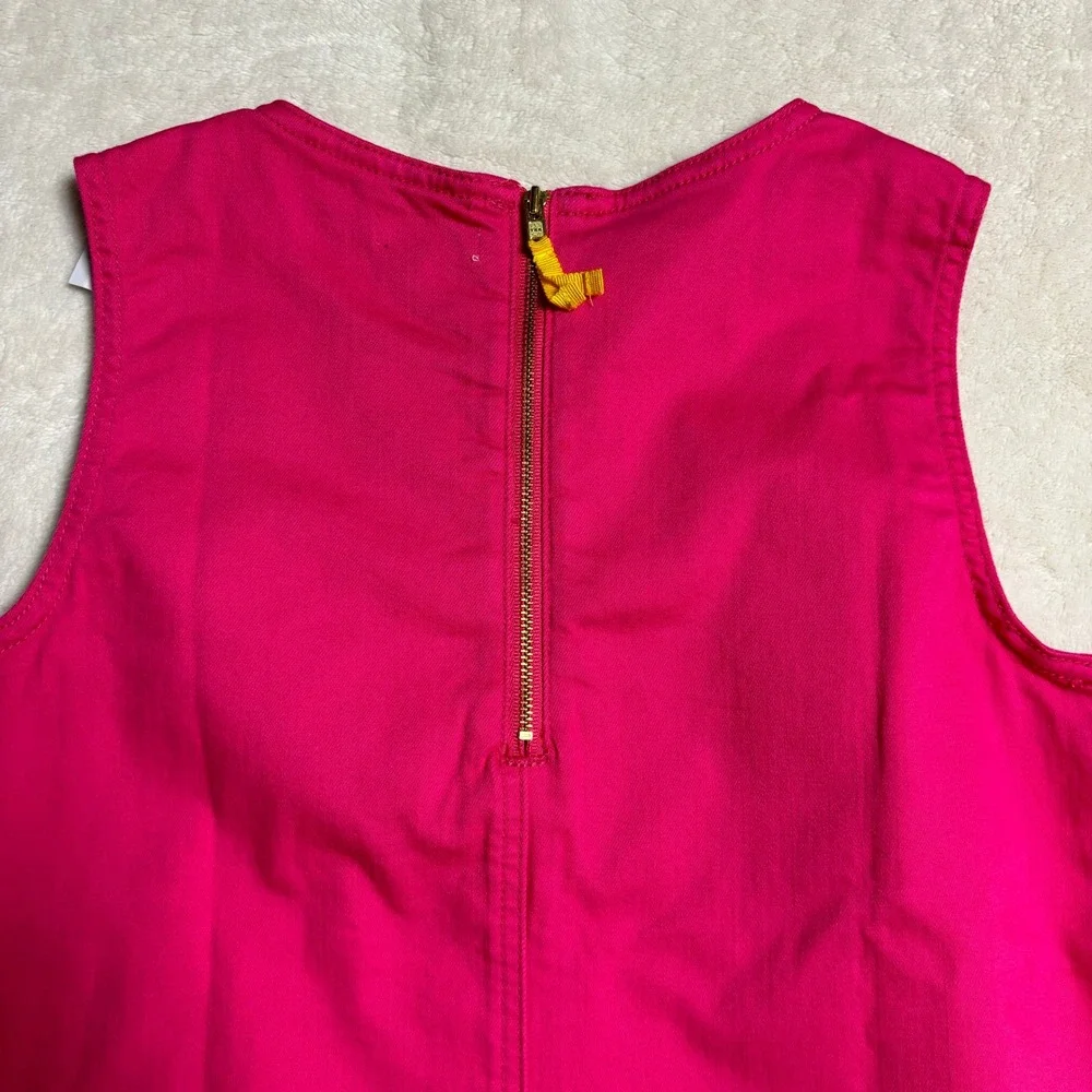 NWT‎ Crewcuts Girls Hot Pink Dress with Heart Pocket Size 10 Sleeveless Cotton
